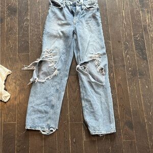 Distressed Light Wash Jeans